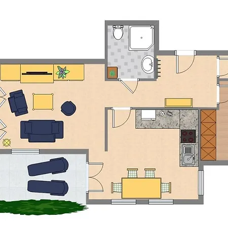 Apartmán Hochwertig Einger. Mit Sonnenterrasse, Veranda, In Strandnaehe